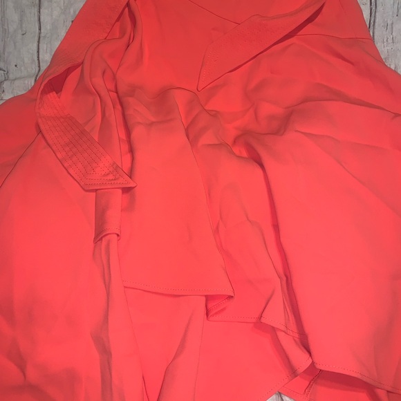 RARE! NWT Karen Millen crossover hem coral belted midi dress 6 - Picture 4 of 4